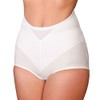 EasyComforts Lower Back Support Brief, Abdominal Shapewear Undergarment, White, Large