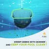 EcoNour Large Pool Skimmer Net, Heavy Duty Aluminum Frame Pool
