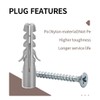 Screws and Wall Plugs Set(10pcs Screws and 10pcs Wall Plugs),Zinc