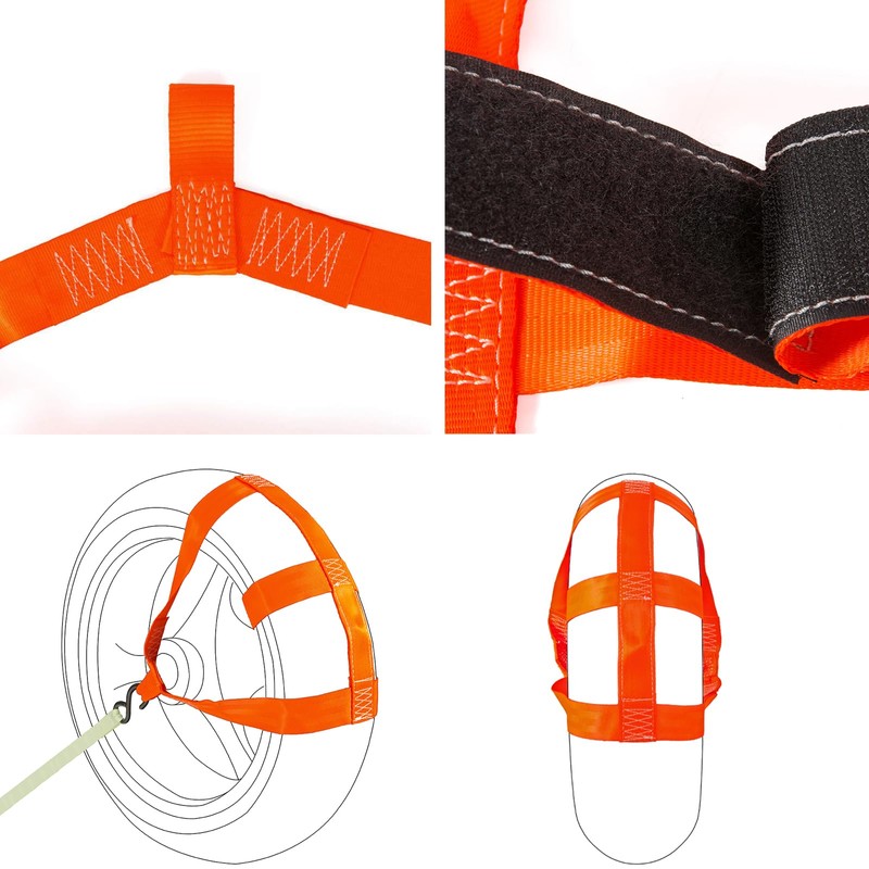 Motorcycle Transport Lock, Tie Down Strap for Motorcycle Rear Wheel