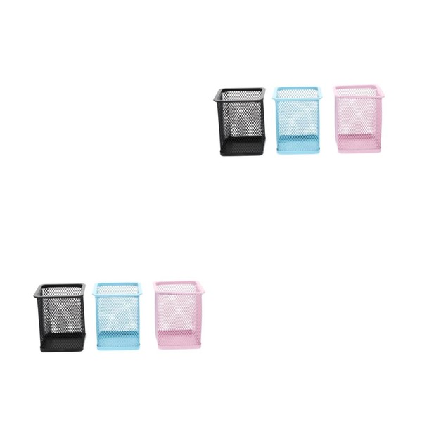 Operitacx 2 Sätze Stifthalter Aus Metallgitter Zylindrischer Stifthalter Großes, Durchsichtiges