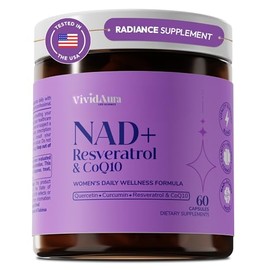 Suplementos NAD para mujeres – Fórmula Radiance con resveratrol, CoQ10, cúrcuma y bioperina – Suplemento de renovación celular para mujeres – Alternat