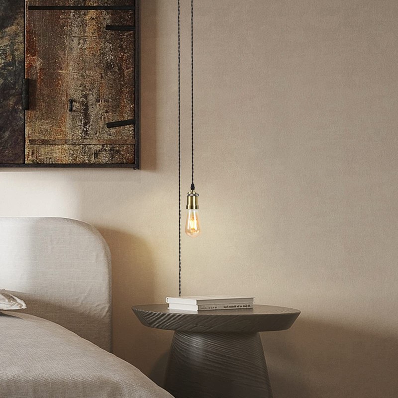 Plug in Pendant Light Cord hanging light kit with dimmer