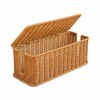 Handmade Rattan Cable Management Box for Cord Organization - Decorative