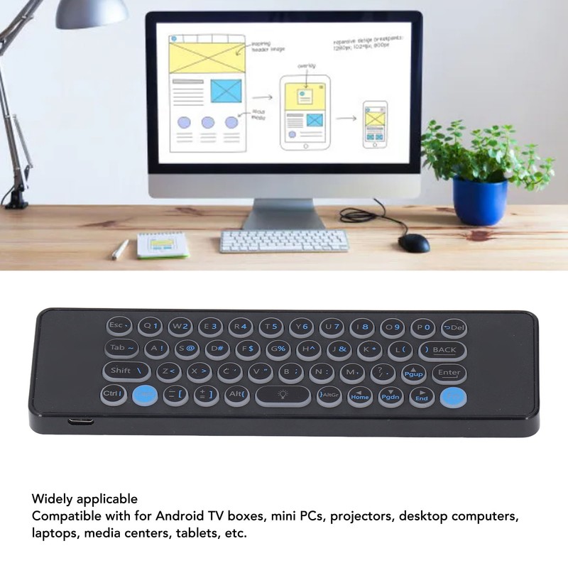 TV Air Remote Wireless Keyboard Combo Universal Multifunctional Remote Controller