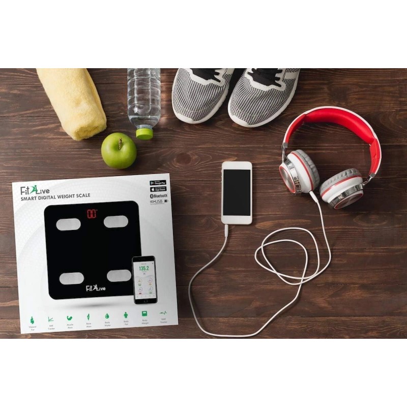 Fit2Live Digital Bathroom Weight Scale, Bluetoo