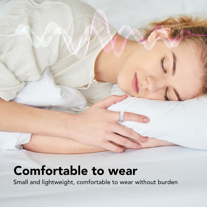 Smart Ring White IP68 Waterproof BT Pedometer Sleep Monitoring Rechargeable