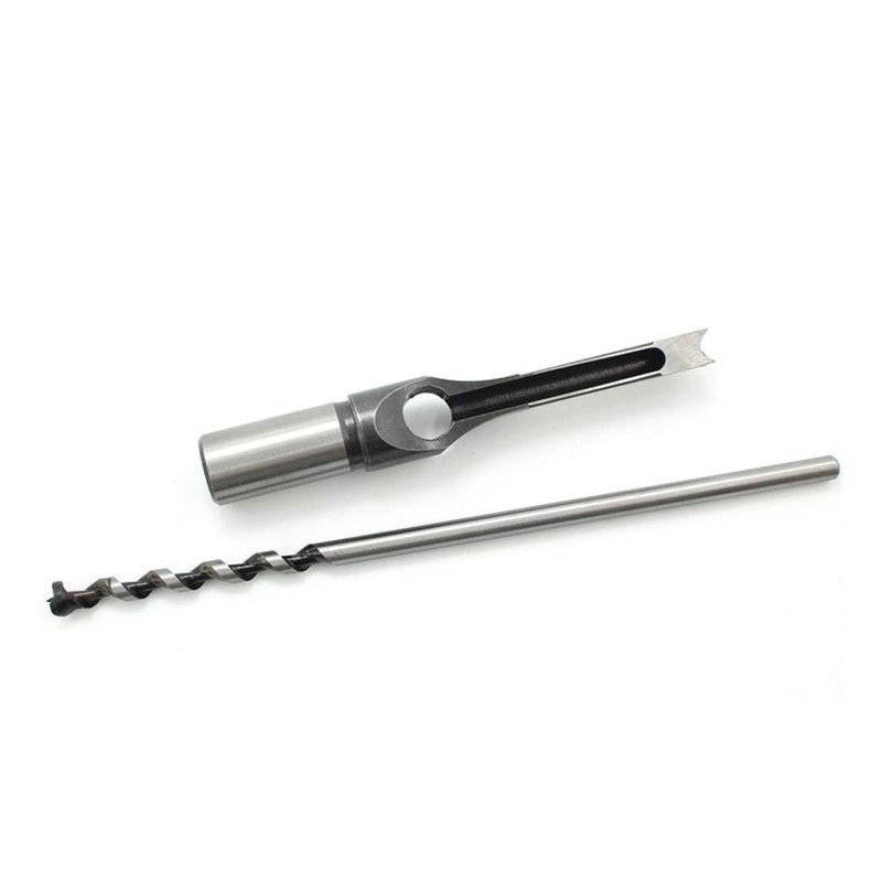BOZONLI 1/4(6mm) Square Hole Drill Bit, Woodworking Square Mortising Chisel