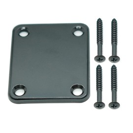Metal Electric Bass Guitar Neck plate Guitar Neck Joint Connecting Strengthen Plate Guitar Parts (Black)