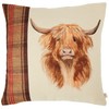 Evans Lichfield Hunter Highland Cow Cushion Cover, Multi, 43 x