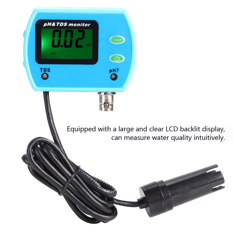 PH-9851 LCD Water Quality Analyzer PH/TDS Monitor Testing Instrument