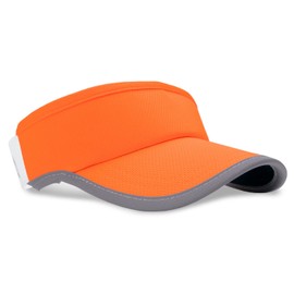 Headsweats Womens Lightweight Performance Running Reflective Visor, Hi Viz Orange Reflective