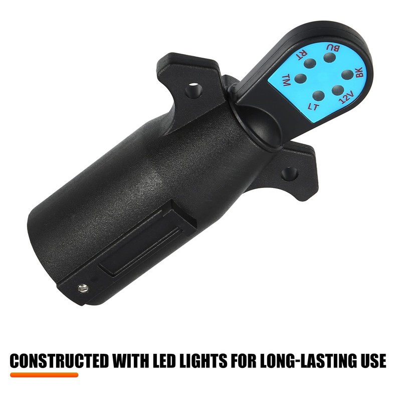 MACHSWON Car Trailer Wiring Tester Hitch Towing LED Connector 7