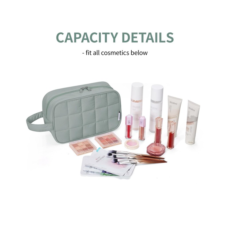 Narwey Travel Makeup Bag Large Cosmetic Bag Makeup Case Organizer