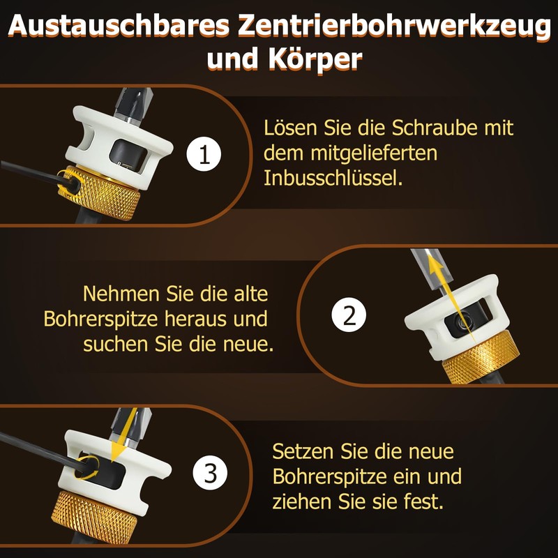 Countersink Drill Wood Countersink Drill Set with Depth Stop, Practical