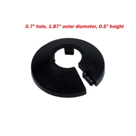 LC LICTOP Plastic Pipe Hole Cover Snap Type Water Line Escutcheon Trim Decorative Ring Plug 0.7 IN Hole 10Pcs Black