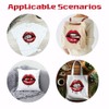 SUPERDANT 4 Pieces Lips Iron-On Transfer Patch Red Lips Heat