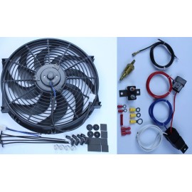 espeedpro21 14" Heavy Duty Radiator Electric 3000CFM Wide Curved Blade FAN & Fan Relay Kit