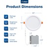 Amico 12 Pack 6 Inch 3CCT Ultra-Thin LED Recessed Ceiling