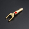 ECSiNG 8Pcs U Fork Y Spade Speaker Connectors 4mm Copper