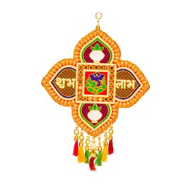 Ganesh Subh Labh Wall Hangings Indian Traditional Home Office Temple Festival Décor Decoration & Gifting Size- Height 17 inches