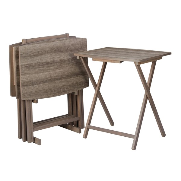 Sthnetty Foldable 5pcs XL Oversized TV Tray Tables Set (4
