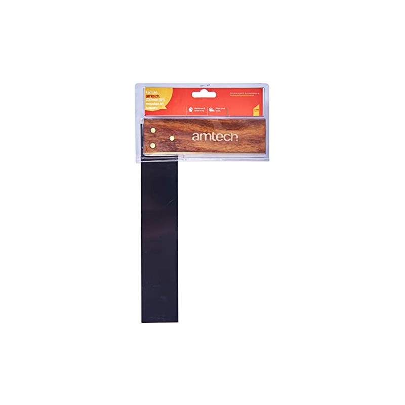 Amtech P3388 230mm (9") Wooden tri Square