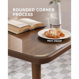 Oterri Clear Writing Desk Pad, 47.2’’x16.9” Heat Resistant Waterproof PVC Round Edge Durable Desk Protect Mat, Anti-Static Writing Mat Table Protector