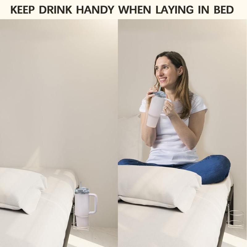 Cup Holder for Bed (Diameter: 3.3IN) Drink Holder Water Bottle/Glass