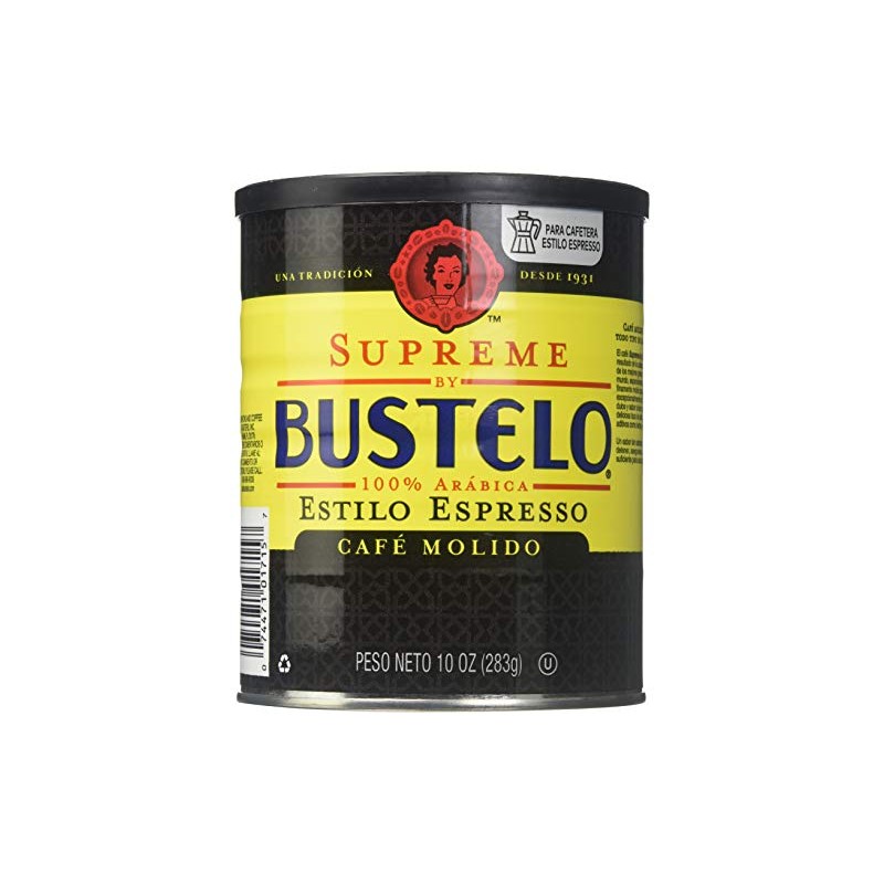 Supreme by Bustelo Estilo Espresso Cafe Molido 10 oz (Pack