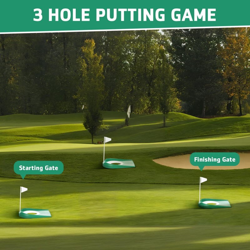 Kisangel Golf Putting Cups Portable with Flags - ABS Indoor/Outdoor