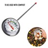 Compost Thermometer - Stainless Steel Dial Thermometer for Home and