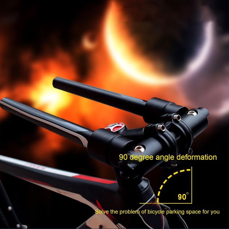 MechKit Folding Bike Handlebar, 90 Degree Foldable Aluminum Alloy Quick