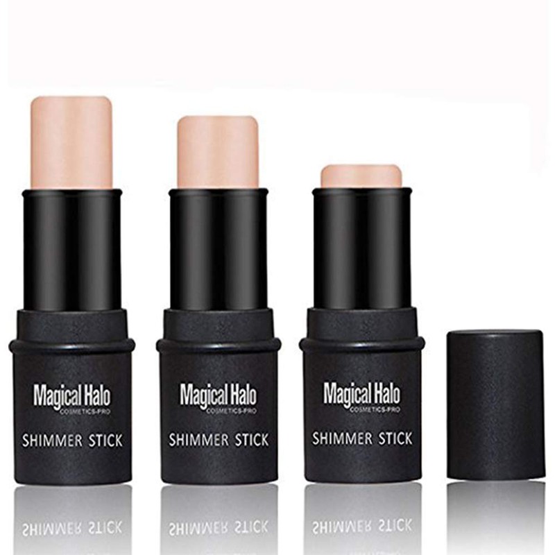 Bronzers Highlighter-Stifte, 2 Farben, schimmernd, Creme, Puder, wasserfest, helle Gesichtskosmetik
