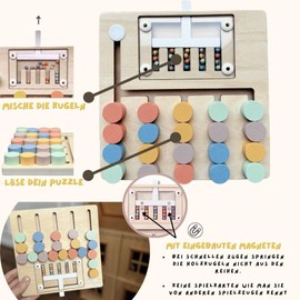 Montessori Toy from 3 Years, Wooden Motor Skills Toy, 3D Puzzle in Pastel Colours, Gift for Boys and Girls, Children's Toy, Wooden Toy, Educational Learning Toy, Logical Thinking