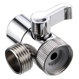 3-Way Shower Diverter Valve, Shower Attachment for Bath Taps, Shower Head Adapter for Shower Arm Mounted Sink Faucet Splitter Shower Diverter Valve for Toilet Shower Kitchen (Zinc Alloy)