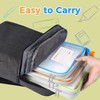 A4 Document Bag Mesh Travel Bag File Pockets Zipper Nylon