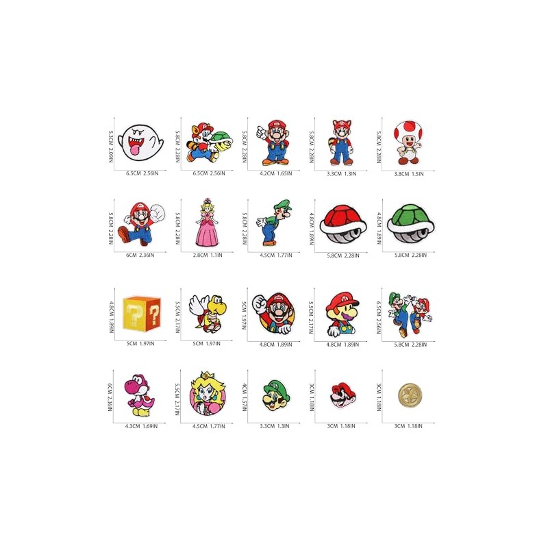 KRGNPLE 20PCS Patch Embroidery Craft Character Costume Bag Decoration (5