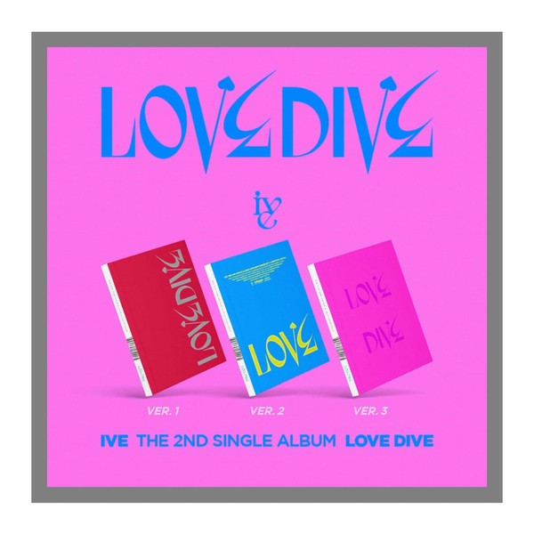 IVE LOVE DIVE 2nd Single Album 3 Version SET CD+96p