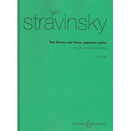 Two Poems by K. Balmont: Publié avec "Trois poésies de la lyrique japonaise". soprano and chamber orchestra. soprano. Partition.