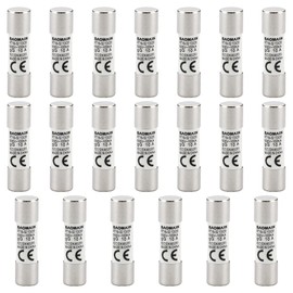 Baomain - Eslabón de fusible cilíndrico RT18-32 10 x 38 10 A gG 500 V 100 kA, paquete de 20