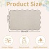 BESTORI Cloth Placemats Set of 6 Faux Linen Scalloped Edge