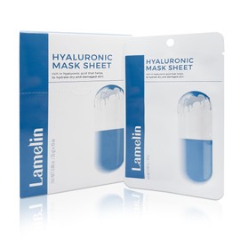 Lamelin Mascarilla De Tejido Con Ácido Hialurónico Y Niacinamida (Paquete De 10), Antiedad, Hidratante, Revitalizante Y Con Extracto De Pepino Y...   