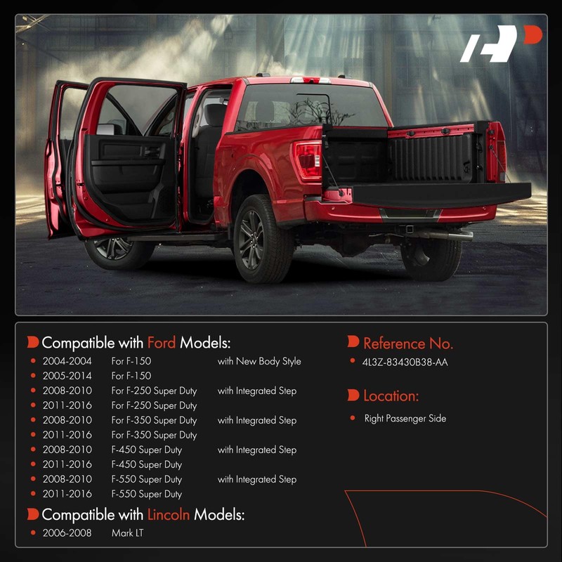 A-Premium Rear Tailgate Hinge Assembly Compatible with Ford F-150 2004-2014,