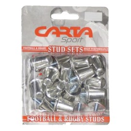 Carta Sport ALUMINIUM RUGBY UNION STUDS (BLISTER PACK OF 16),Silver,18MM