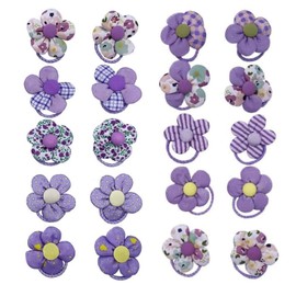20 Pcs Toddler Hair Ties for Girls, Baby Hair Tie Cute Flower Elastic Scrunchies, Seamless Ponytail Holders, Little Girls Hair Accessorie