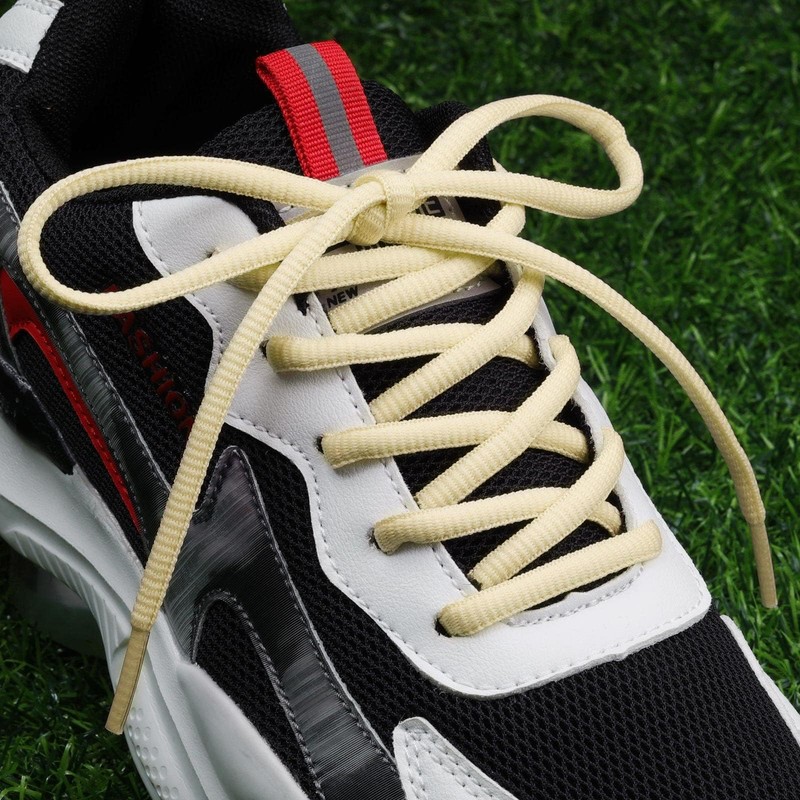 Puzeam 2 Pairs Oval Athletic Shoelaces 30 Colors 1/4" Half