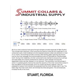 SUMMIT COLLARS #41 Roller Chain x 3 feet + Free Connecting Link -Great Quality!