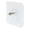 Moicstiy Adhesive Hooks Screw Hanging Wall Hooks Transparent Waterproof Reusable