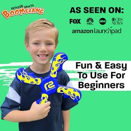 Divertido boomerang para niños, suave y fácil de usar, juguetes al aire libre para niños o adultos, el mejor regalo para niños y niñas de 6, 7, 8, 9, 